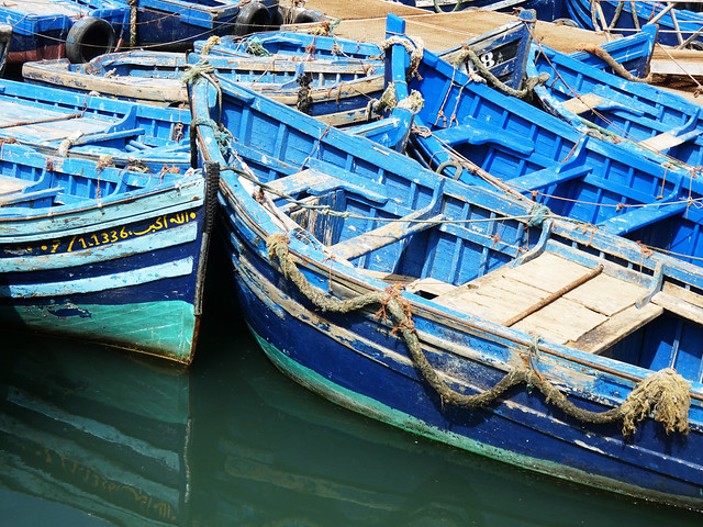 The blue boats of Essaouira