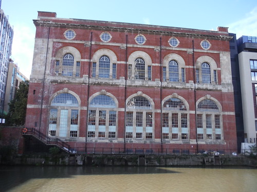 Warehouse by bridge, River Avon SWC City Walk 4 - Bristol Harbour