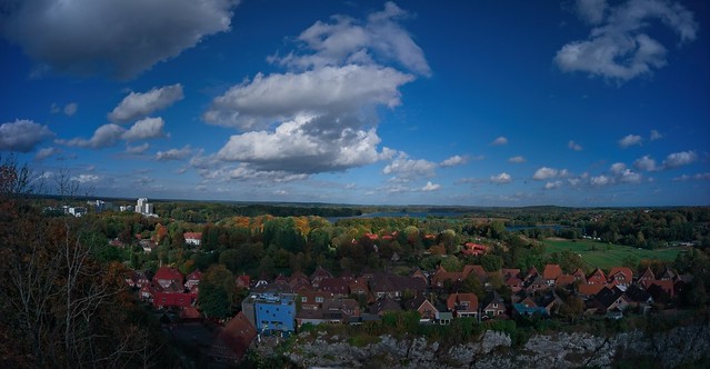 A view over the city to the lake - District town of Bad Segeberg - Schleswig-Holstein - Germany - October 16, 2022