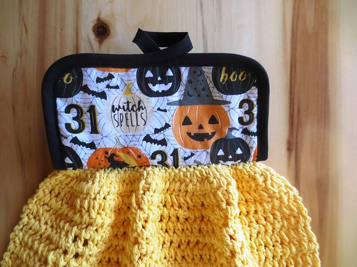 Halloween Potholder with Crocheted Towel