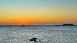 Sunset Over Samson Isles Of Scilly Cornwall