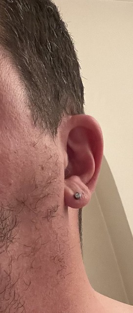 my double pierced left ear