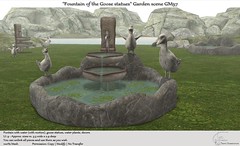.:Tm:.Creation "Fountain of the Goose statues" Garden scene GM57