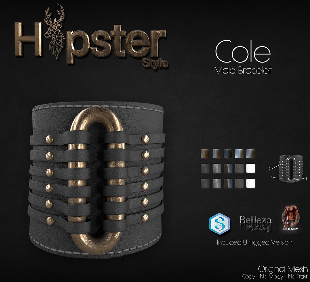 [Hipster Style] Cole Bracelet – Black Pack – VENDOR