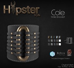 [Hipster Style] Cole Bracelet - Black Pack - VENDOR