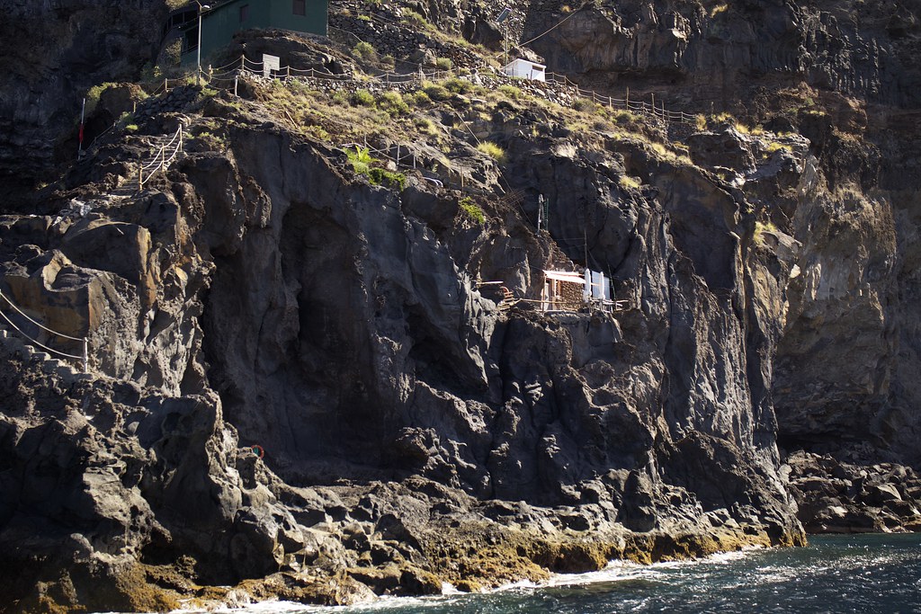 Casas hippies en la isla de La Palma
