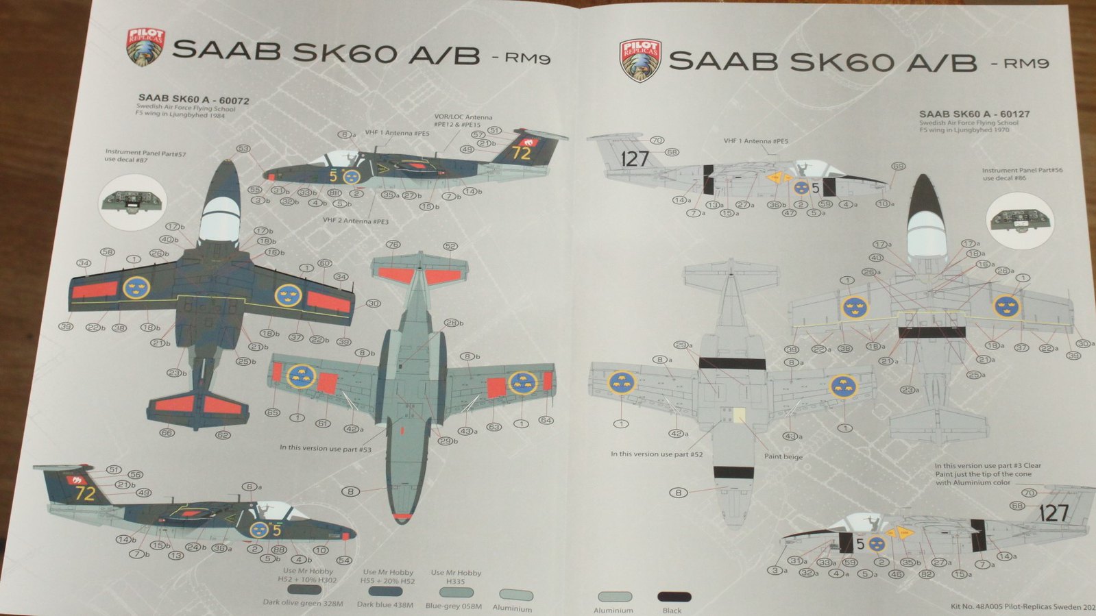 SAAB 105 / Sk.60, F5-72, Pilot Replicas 1/48 52437804531_2773feb568_h