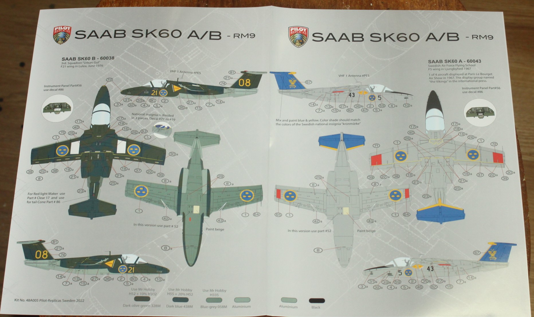 SAAB 105 / Sk.60, F5-72, Pilot Replicas 1/48 52438081179_e41a0288d2_k