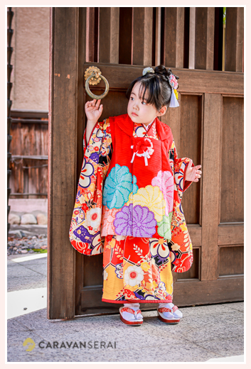 名古屋で城山八幡宮で七五三　数えで3歳の女の子の衣装とヘアスタイル