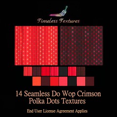 TT 14 Seamless Do Wop Crimson Polka Dots Timeless Textures