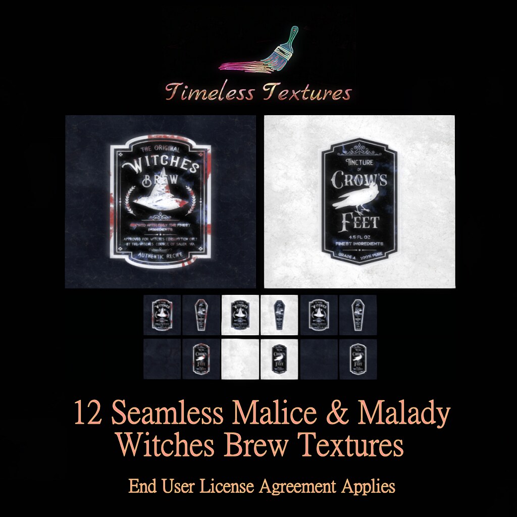 TT 12 Seamless Malice & Malady Witches Brew Timeless Textures