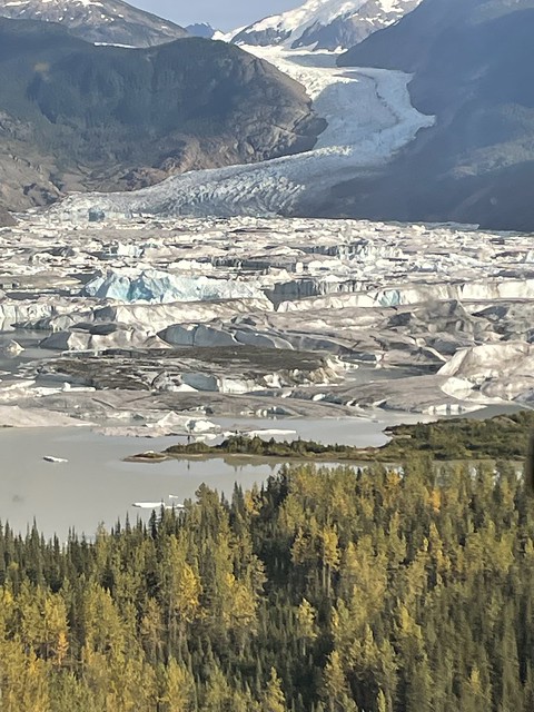 Ice floes coming off the Porcupine glacier, NW British Columbia, Canada