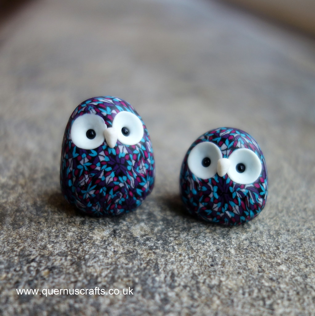 Tiny Millefiori Owls