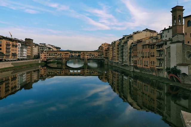 Pont avec vue, Ponte Vecchio, Florence, Toscane, Italie.