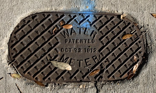 Access cover of a water meter patented in 1912