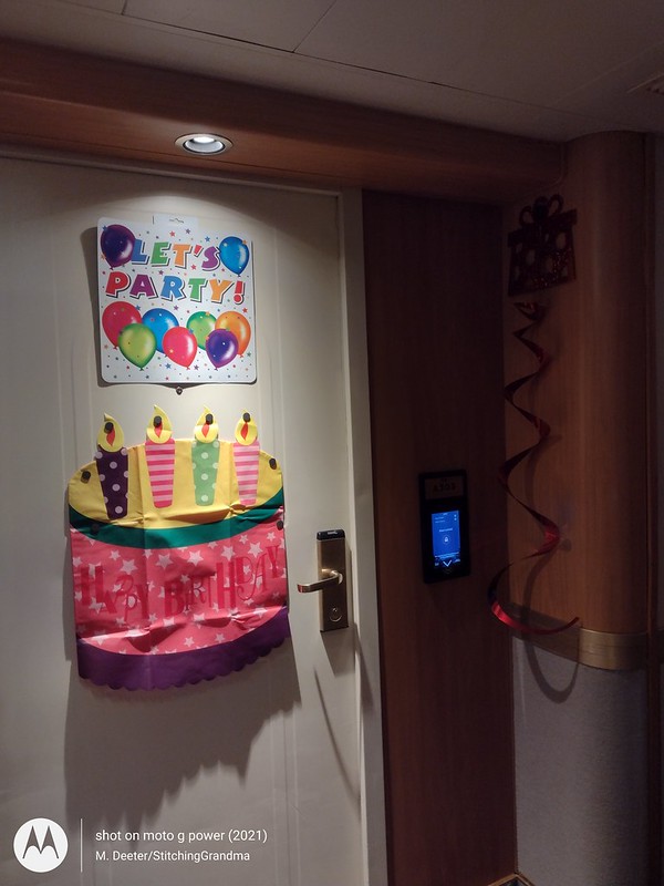 Birthday decor on the door