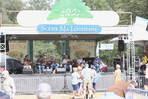 The Pot Luck Band at Festivals Acadiens et Creoles - October 2022. Photo by Michele Goldfarb.