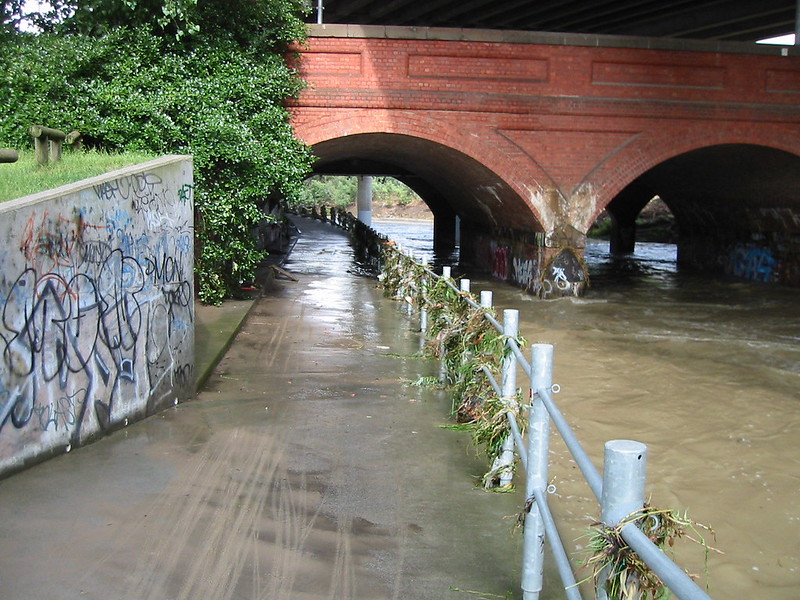 Storms once again flood the bikepaths