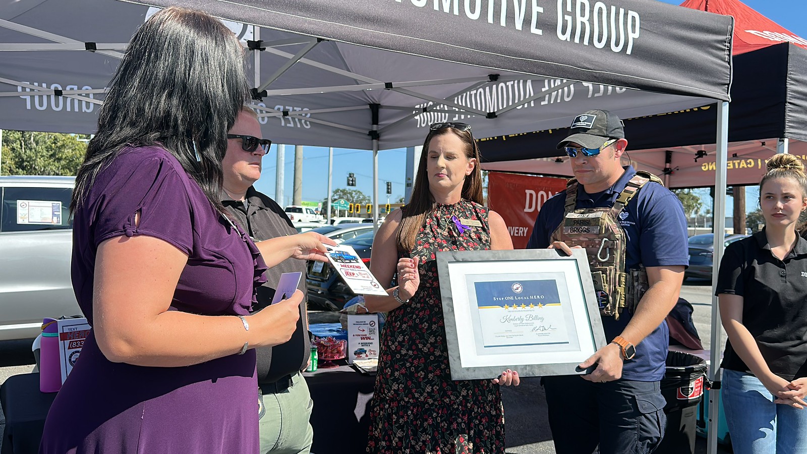 Step One Auto Presents Local Hero Award to Safe Haven’s Kimberly Billings