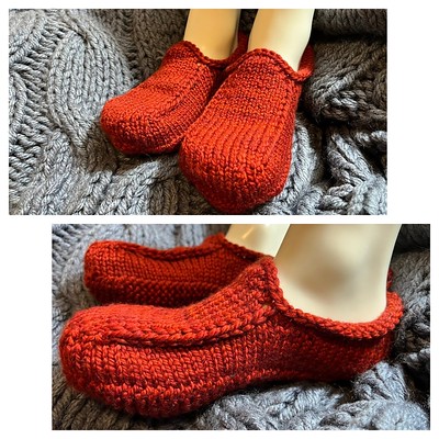 Jen (zjewell) finished this quick knit pair of Woodland Loafers by Claire Slade.