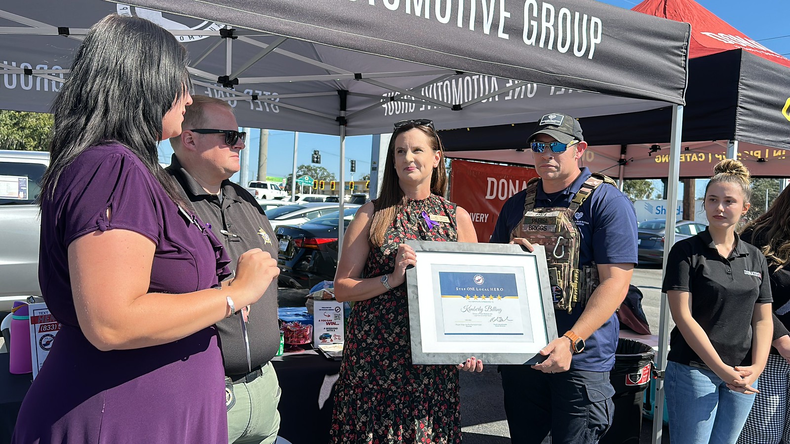 Step One Auto Presents Local Hero Award to Safe Haven’s Kimberly Billings