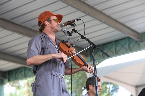 Louis Michot of Lost Bayou Ramblers at Festivals Acadiens et Creoles - October 2022. Photo by Michele Goldfarb.