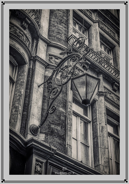 Ornate Lamp. St James Tavern, Great Windmill Street, Soho, London, England UK