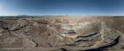 The Badlands by mbfirefly, Bentonite Hills. Hanksville, Uta. Mavic 3 pano. In the middle of the picture you can see me flying t