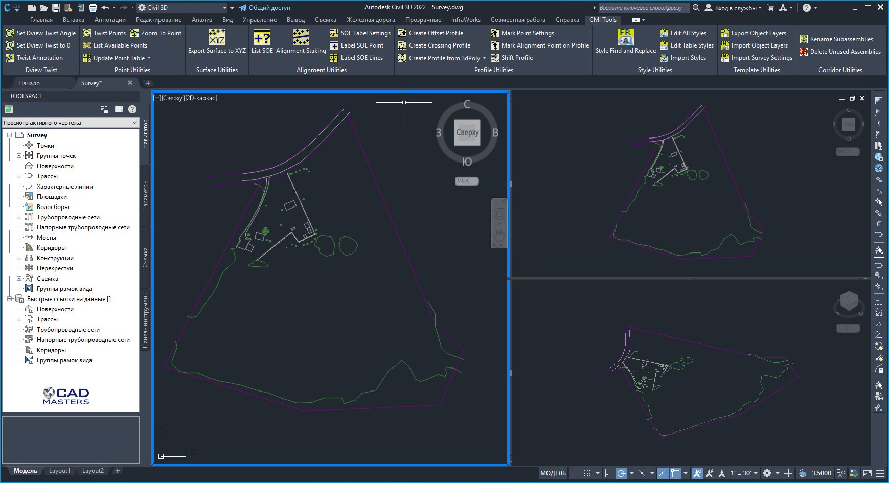 Working with CAD Masters CMI Tools for Civil 3D 2022 full