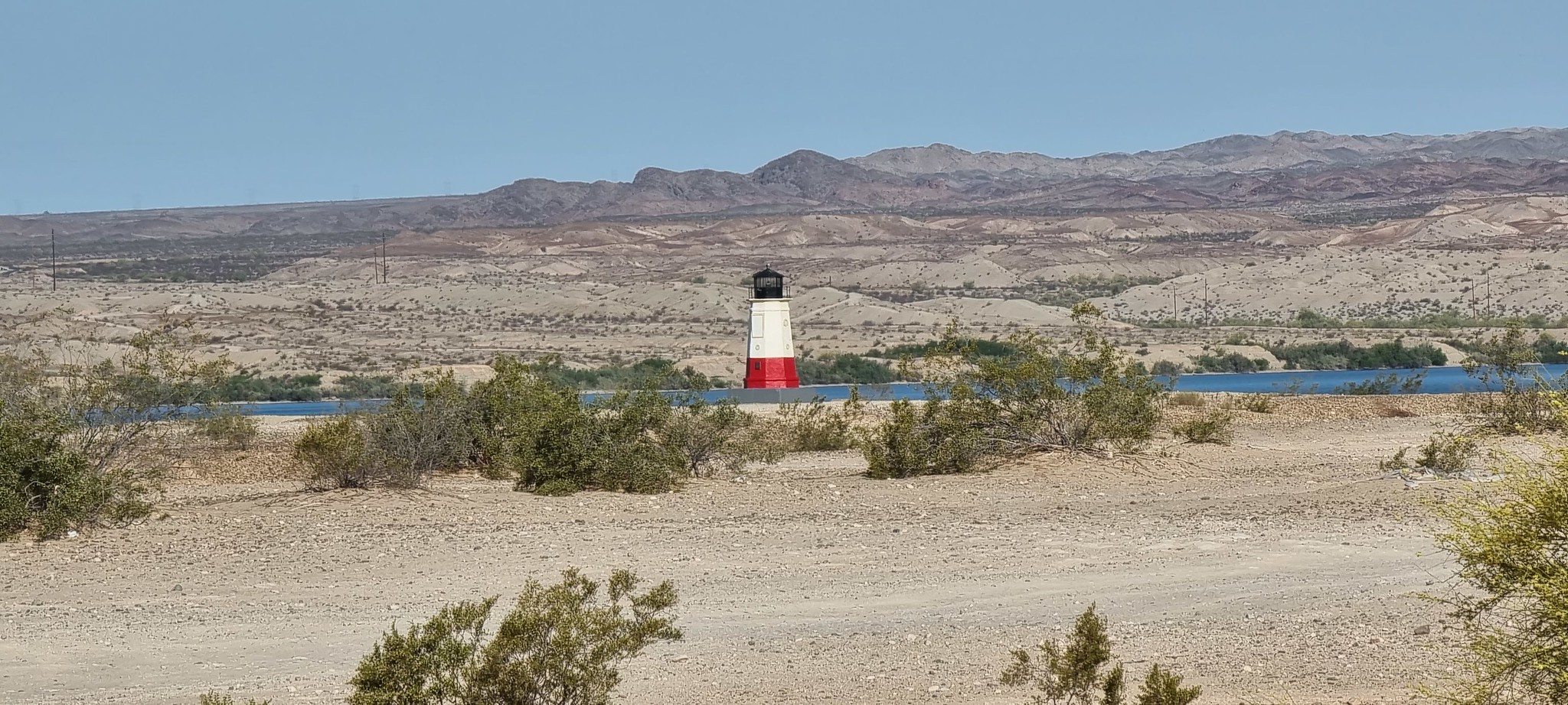 One of the first lighthouses that we saw on the Island Trail at Lake Havasu City