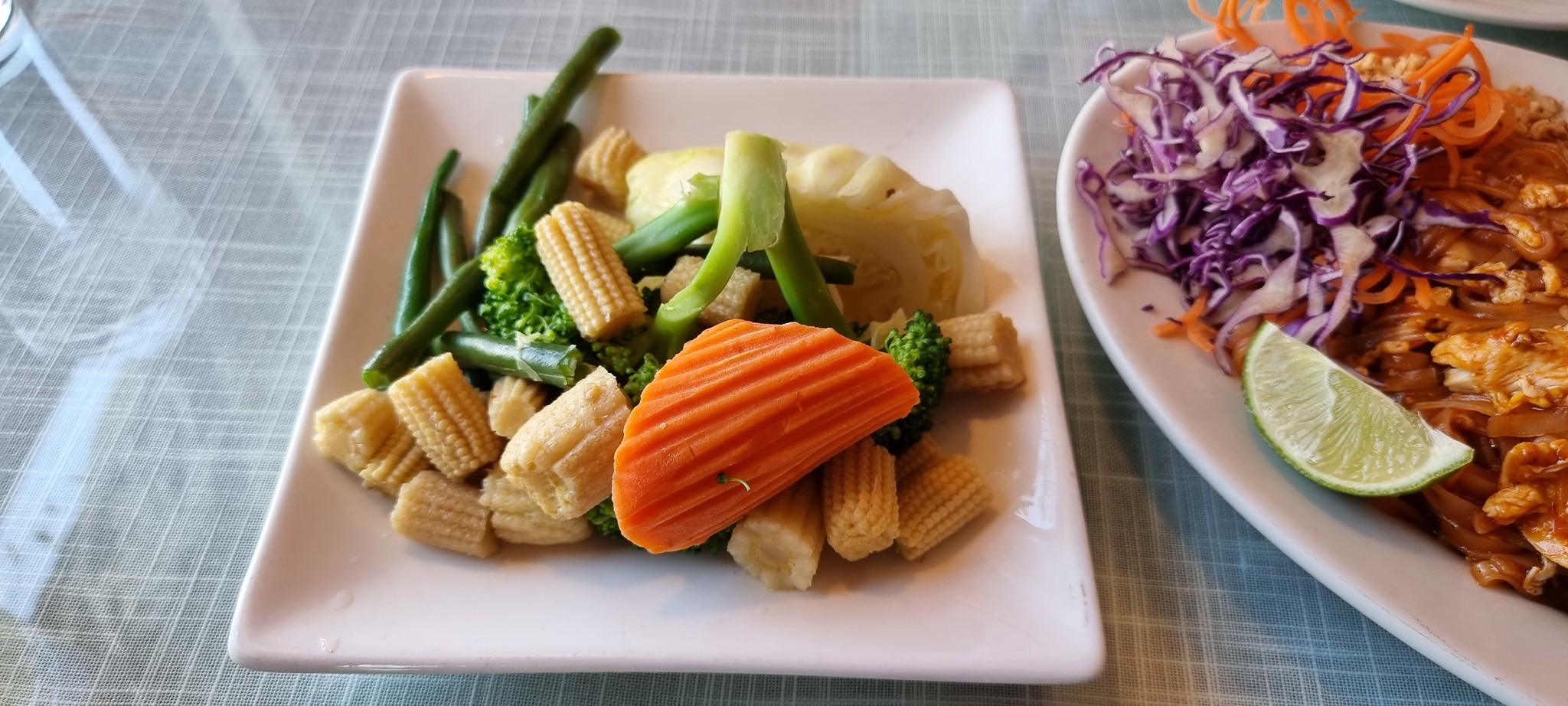 A plate of vegetables which were not that inspiring