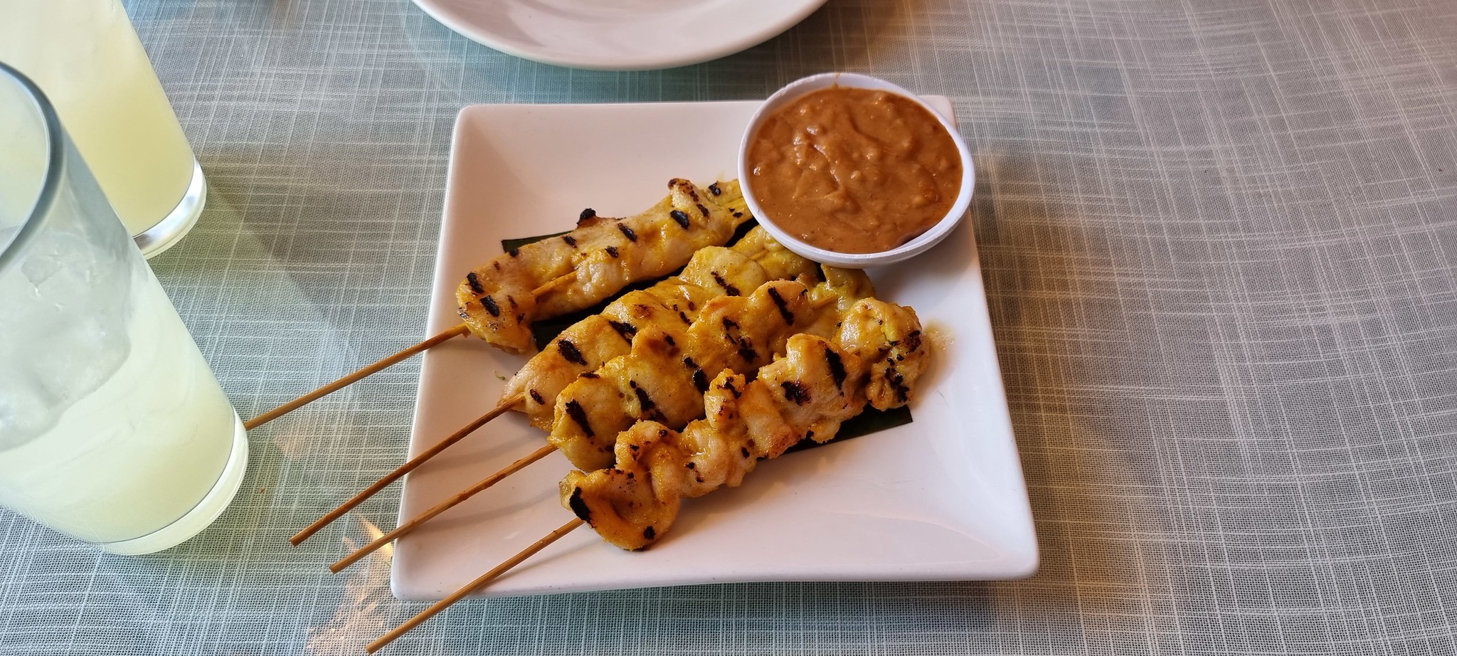 Our satay chicken starter at Talay Thai in Rancho Mirage
