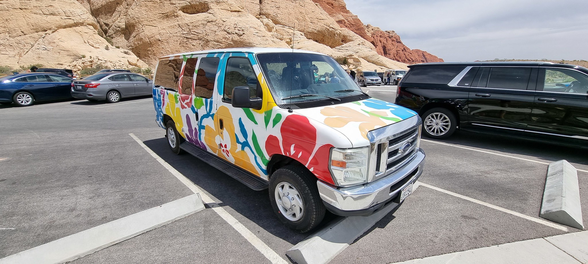 A funky looking van seen at Red Rock Canyon near Las Vegas
