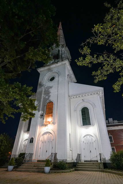 West Haven Church At Night