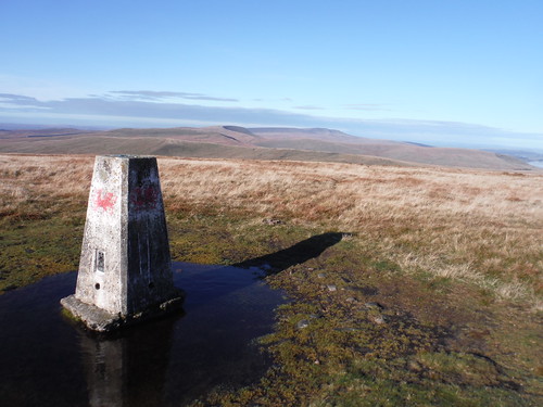 All the other Fforest Fawr tops to the west plus Black Mountain, from Fan Fawr trigpoint SWC Walk 401 - Storey Arms to Libanus or Circular (via Ystradfellte)