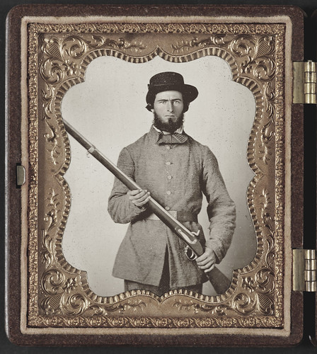 Unidentified soldier in Western Confederate uniform with m… | Flickr
