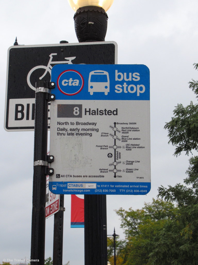 CTA Bus Stop Sign | - - - - - - - - - - - - - - - - - Please… | Flickr