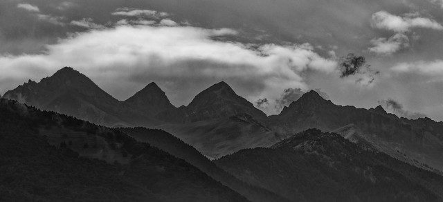 The Cottian alps seen from the Sacra di San Michele