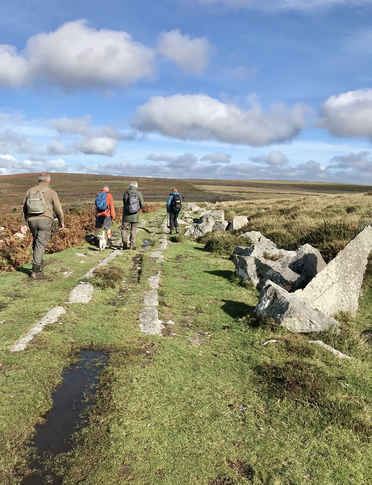 The Templer Way, granite rail track dating to 1790