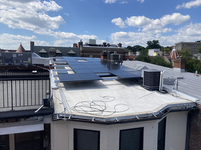 Solar PV Installation On Roof of Townhouse