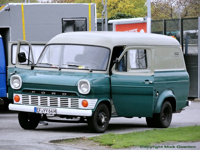 Immaculate circa 1969 Ford Transit crew cab EF-YY64H from Germany visits Copenhagen