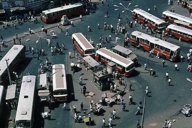 Buses in Attaba Square, 1975