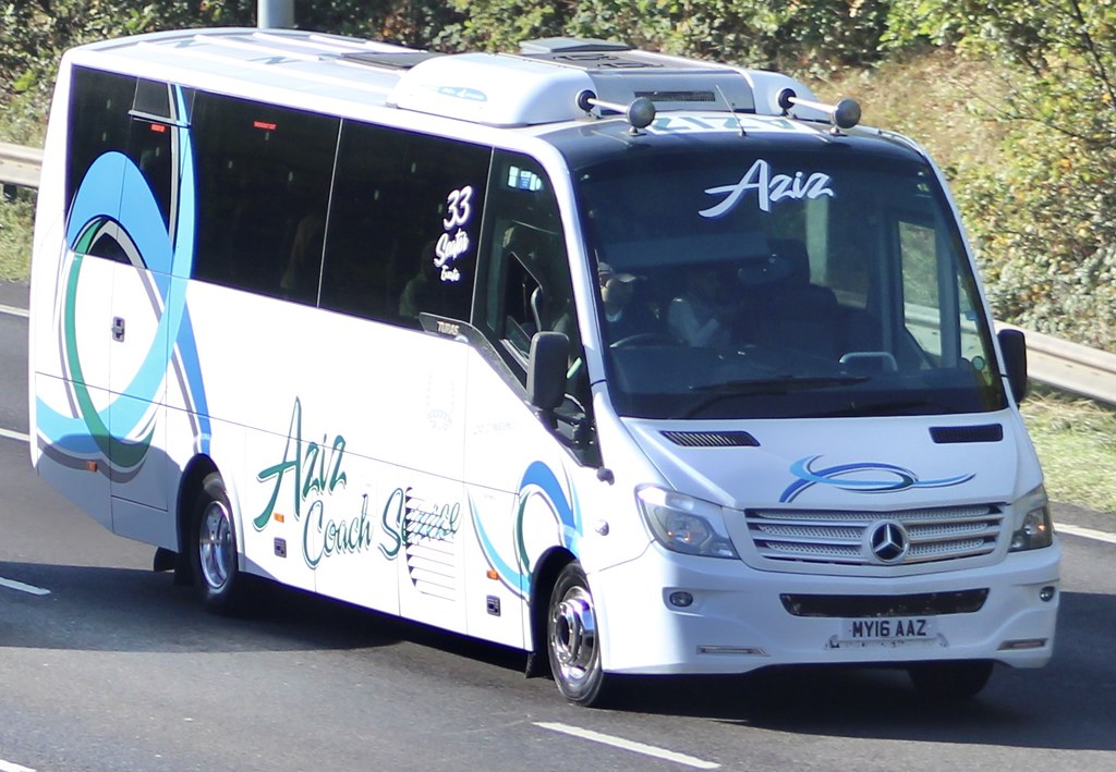Aziz Coaches-Birmingham MY16AAZ on the M1 north nr Sheffie… | Flickr
