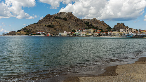 The Harbour Front Area (Myrina Town) View from the Cocktail Bar - Lemnos (NE Aegean - Greece) (Olympus OM-1 &  Leica Summilux 10-25mm f1.7 Zoom Lens)