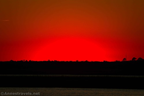 Afterglow of sunset, Topsail Island, North Carolina