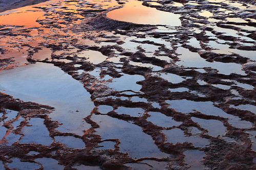 Water surface by deus77, Pamukkale - Türkiye türkiye turkey pamukkale water surface sunset texture abstract rocks travertine