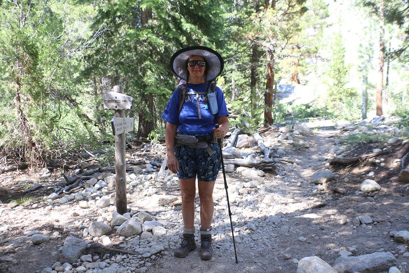 We finally arrived at the end of the Mono Creek Trail where it meets the John Muir Trail - Pacific Crest Trail - Yay!