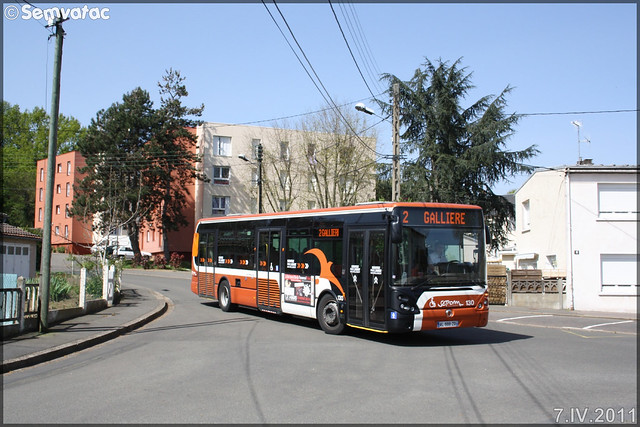 Irisbus Citélis 12 – Setram (Société d'Économie Mixte des TRansports en commun de l'Agglomération Mancelle) n°130