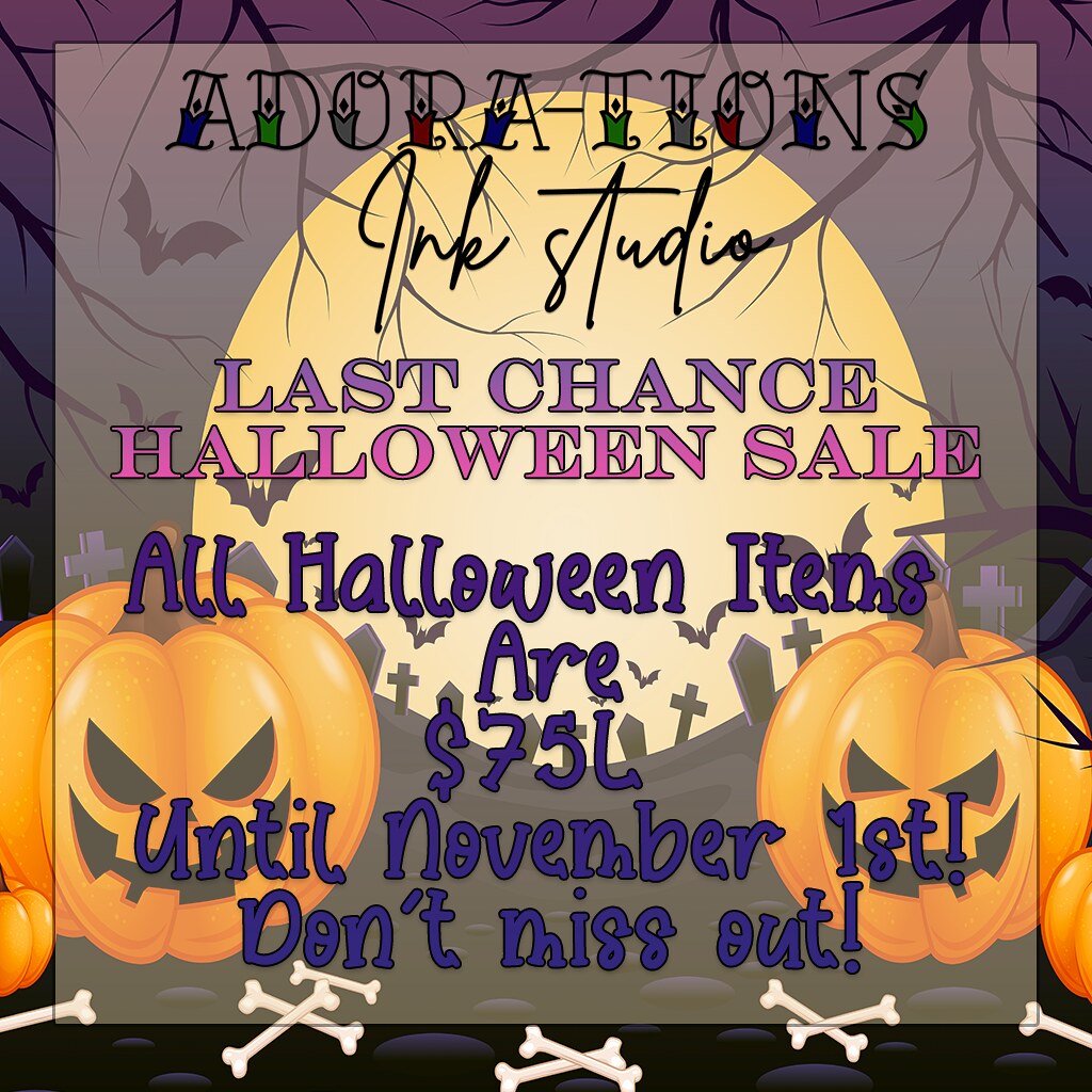 Halloween Sales at Adora-tions