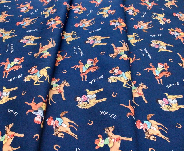 Michael Miller Fabrics Rootin Tootin CX10547-NAVY Giddyup! Navy